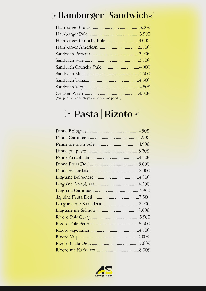 Menu Page