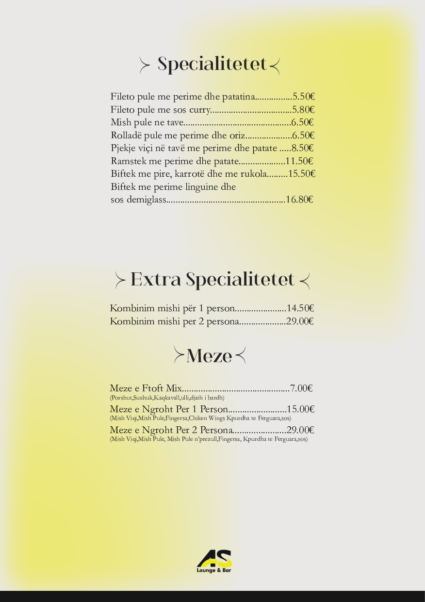 Menu Page